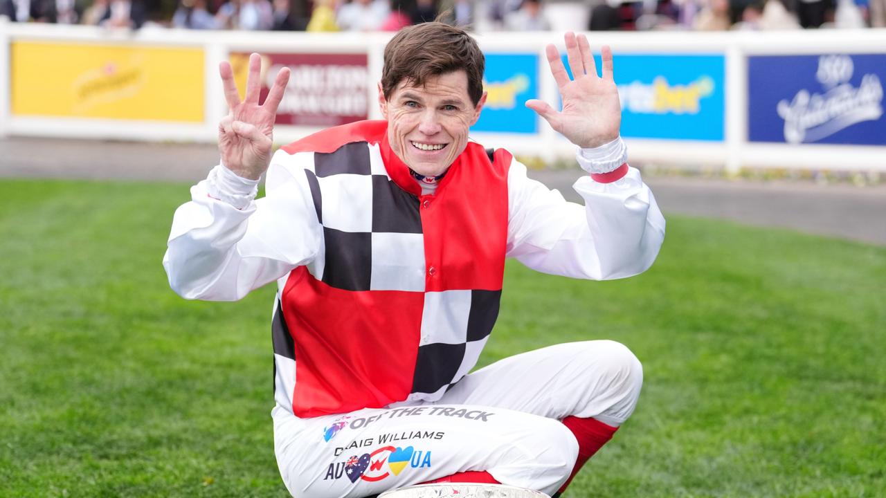 Craig Williams dalam bentuk pemandangan pada kemenangan Grup 1 berturut-turut keempat di Manikato Stakes